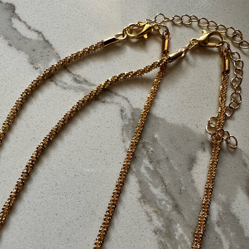 Gold Chain Necklaces- 2 Pieces - Picture 5 of 5